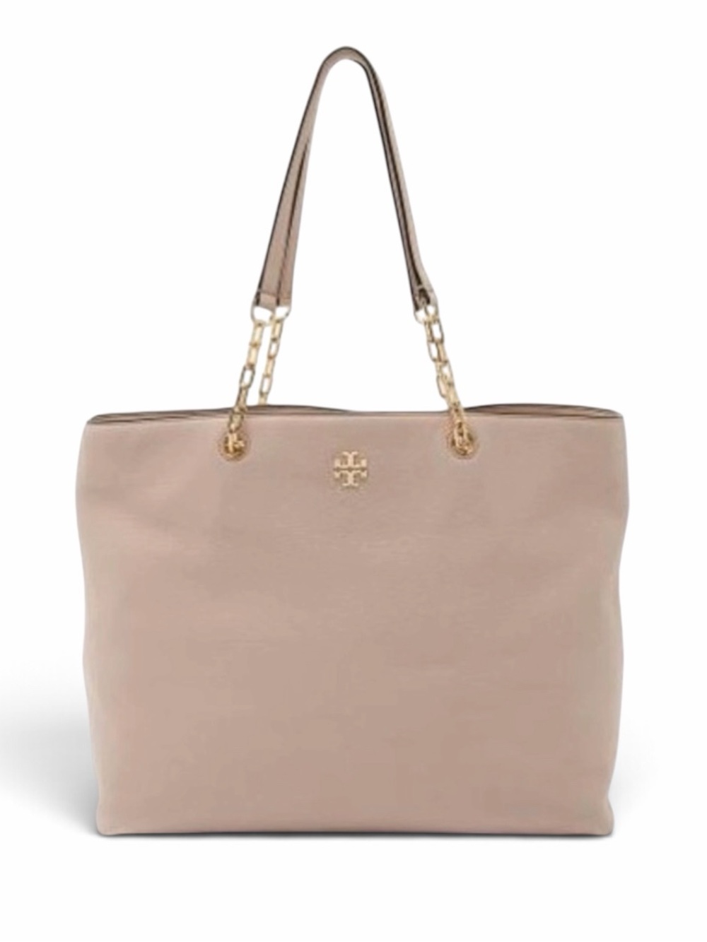 Tory Burch Blush Pink Pebbled Leather Chain Large Frida Tote Bag